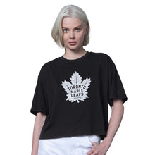Starter Toronto Maple Leafs Women's Black Crop T Shirt