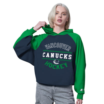 Starter Vancouver Canucks Boot Leg Women's Blue Hoodie