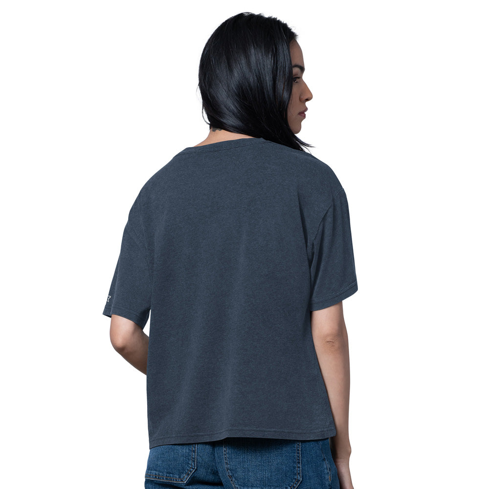Starter Vancouver Canucks Hall Of Fame Women's Boxy Blue T Shirt