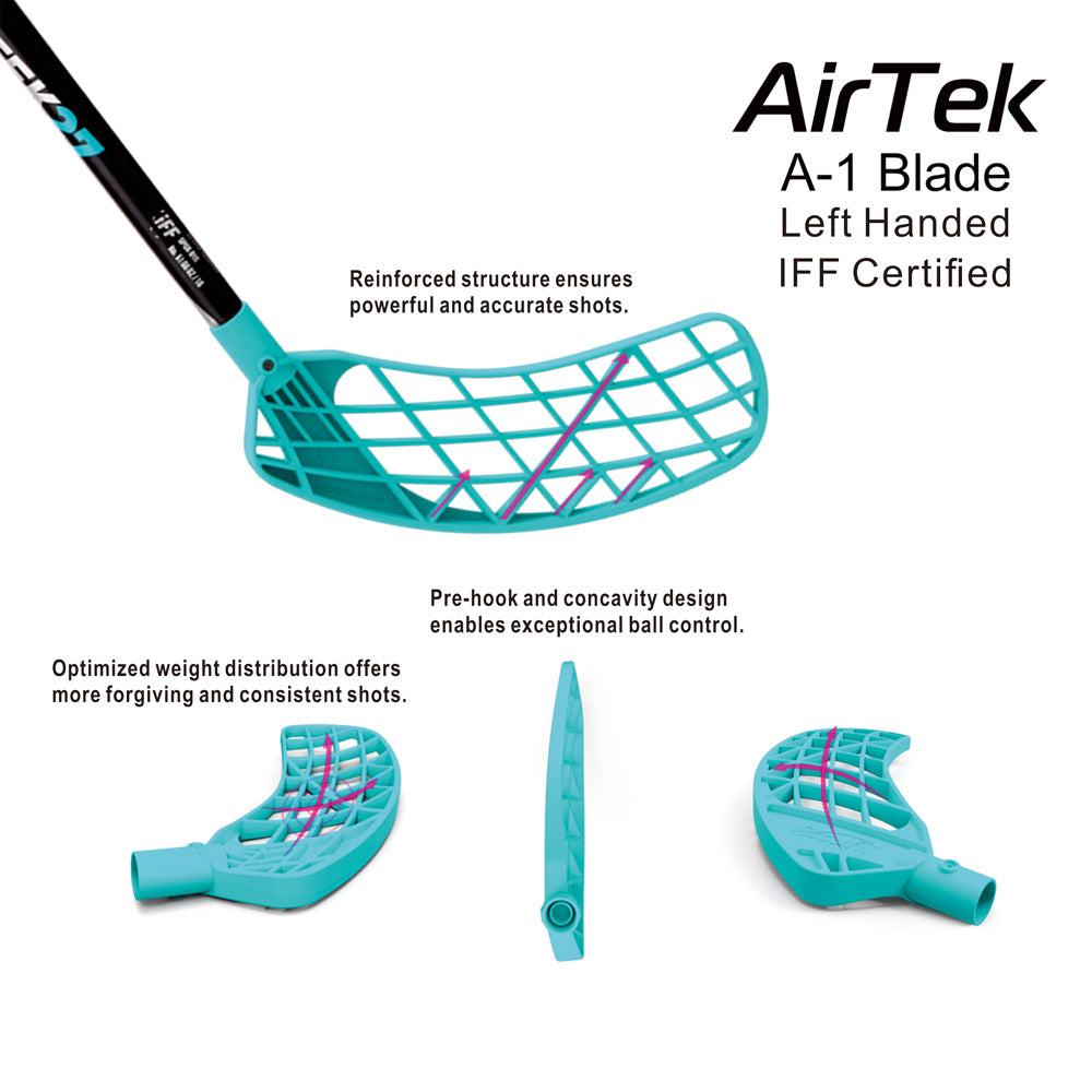 ACCUFLI AIRTEK A90 TEAL FLOORBALL STICK