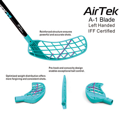 ACCUFLI AIRTEK A90 TEAL FLOORBALL STICK