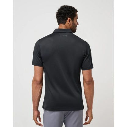 TravisMathew Good Good Chest Stripe Men's Black Polo Shirt