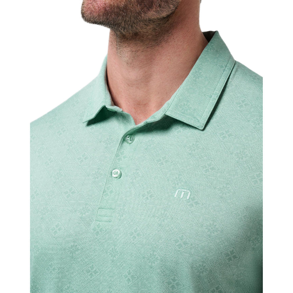 Travismathew Acropolis Men's Eggshell Blue Polo Shirt