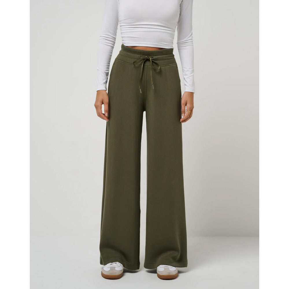 TravisMathew Skyloft Women's Green Wide Leg Pants