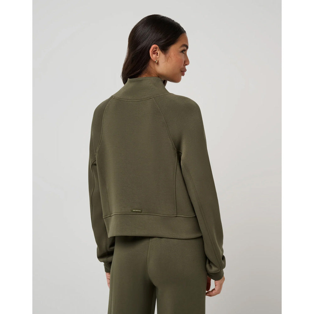 TravisMathew Skyloft Women's Dark Green Funnel Neck Shirt