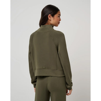 TravisMathew Skyloft Women's Dark Green Funnel Neck Shirt