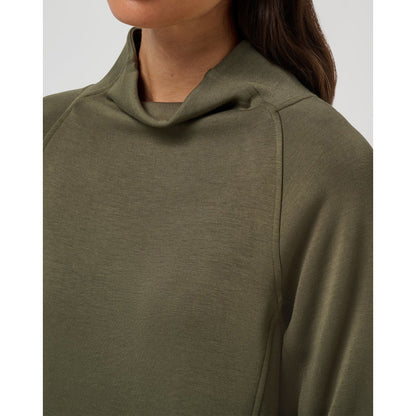TravisMathew Skyloft Women's Dark Green Funnel Neck Shirt