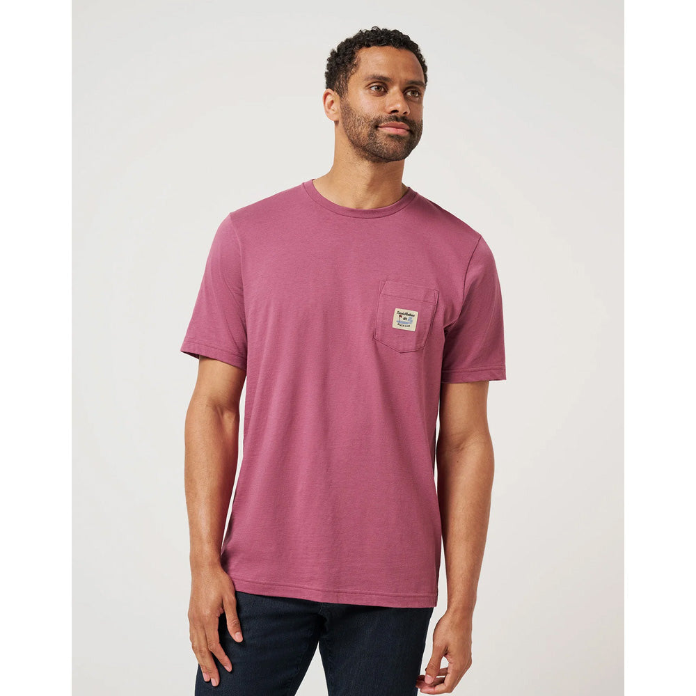 TravisMathew Beach Pocket Men's Burgundy T Shirt