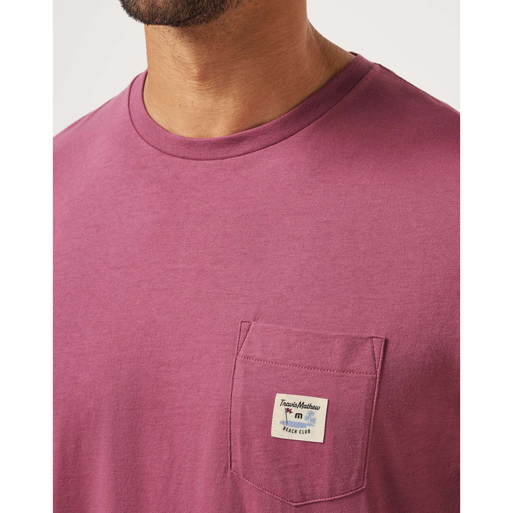 TravisMathew Beach Pocket Men's Burgundy T Shirt