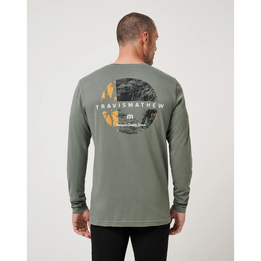 TravisMathew Big Bay Men's Olive Long Sleeve Shirt