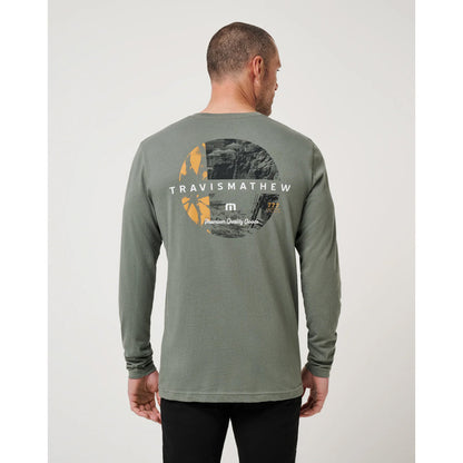 TravisMathew Big Bay Men's Olive Long Sleeve Shirt