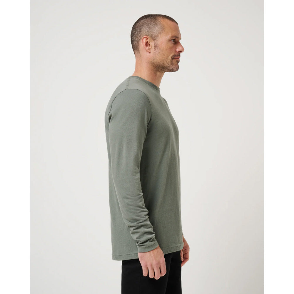 TravisMathew Big Bay Men's Olive Long Sleeve Shirt