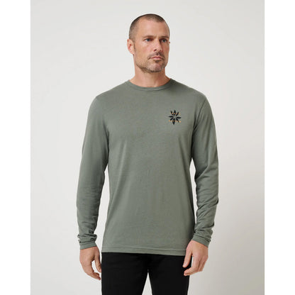 TravisMathew Big Bay Men's Olive Long Sleeve Shirt