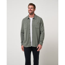 TravisMathew Cloud Waffle Men's Olive Button Up
