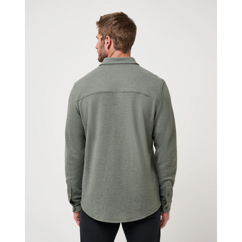 TravisMathew Cloud Waffle Men's Olive Button Up