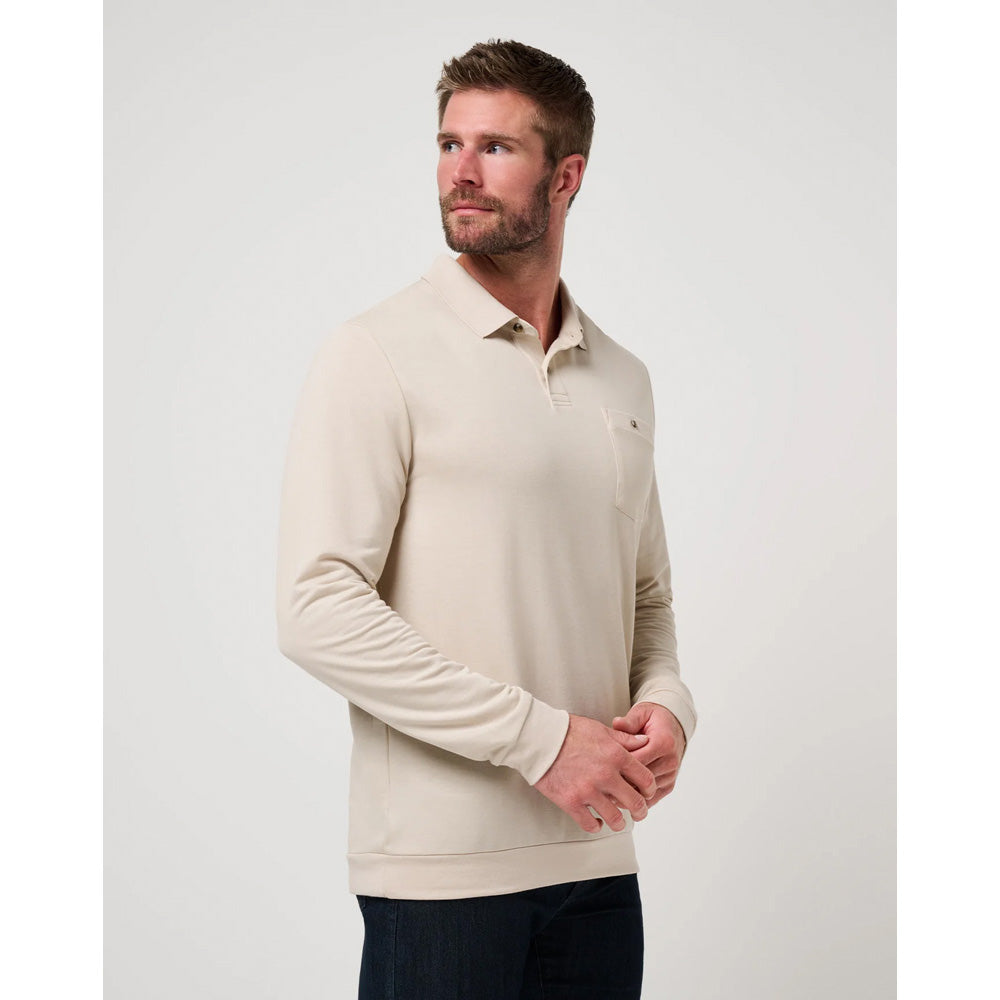 TravisMathew December First Men's Tan Polo Shirt
