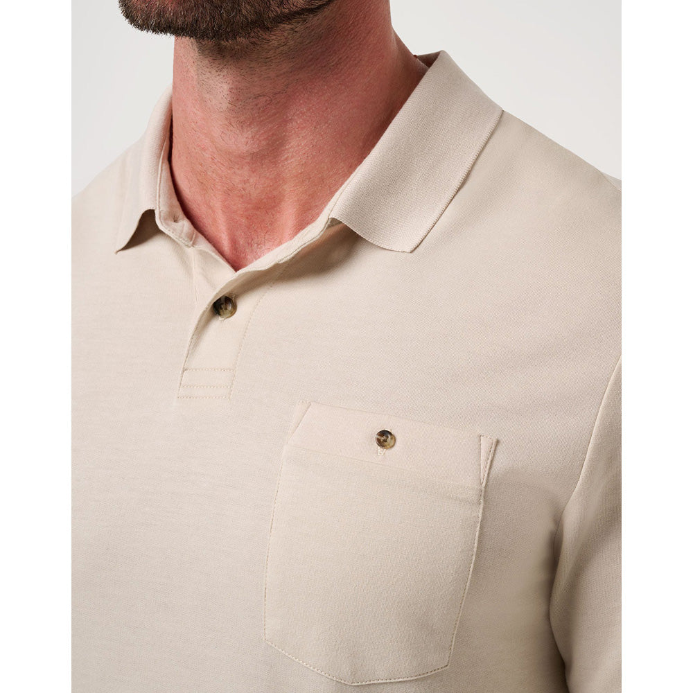 TravisMathew December First Men's Tan Polo Shirt