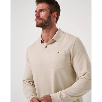 TravisMathew December First Men's Tan Polo Shirt