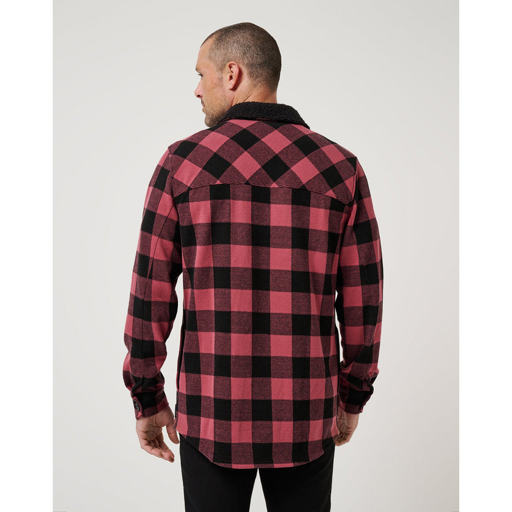 TravisMathew Winterize Men's Red Button Up Jacket