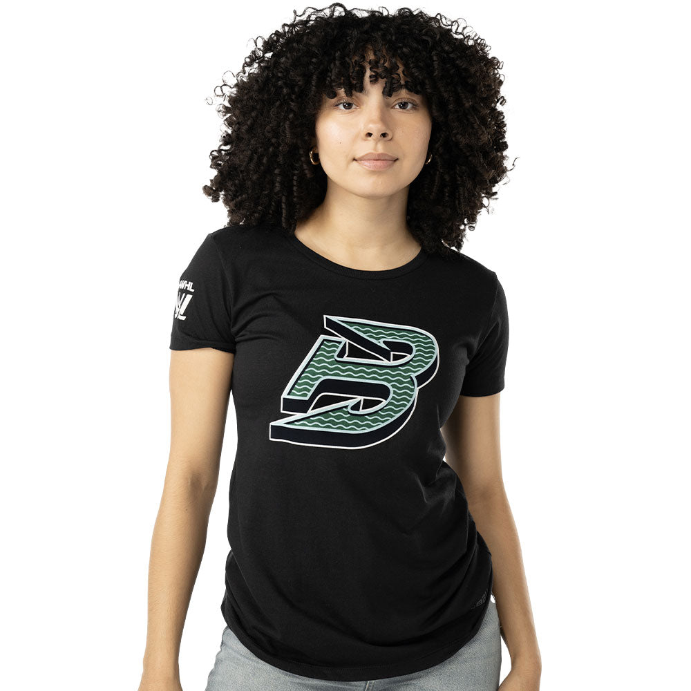 BAUER BOSTON FLEET WOMEN'S BLACK T SHIRT