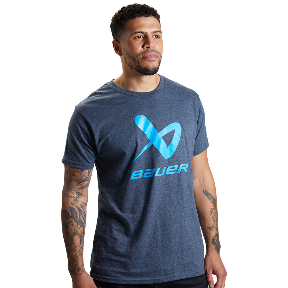 BAUER CORE LOCKUP CREW ADULT NAVY T SHIRT