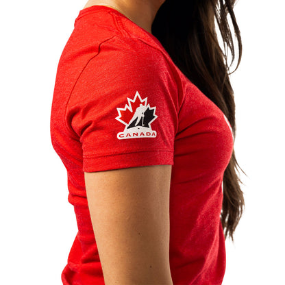 BAUER HOCKEY CANADA GRAPHIC WOMENS RED T SHIRT