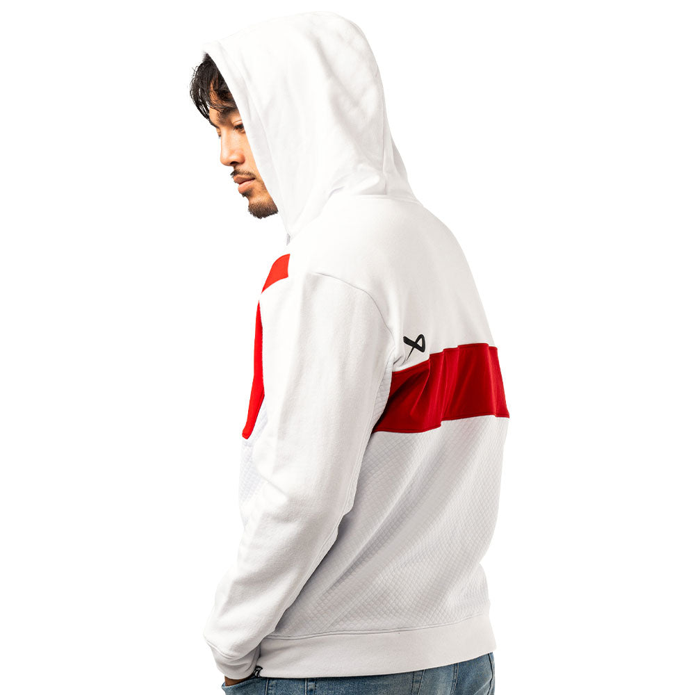 BAUER HOCKEY CANADA TEXTURED FULL ZIP ADULT WHITE HOODIE