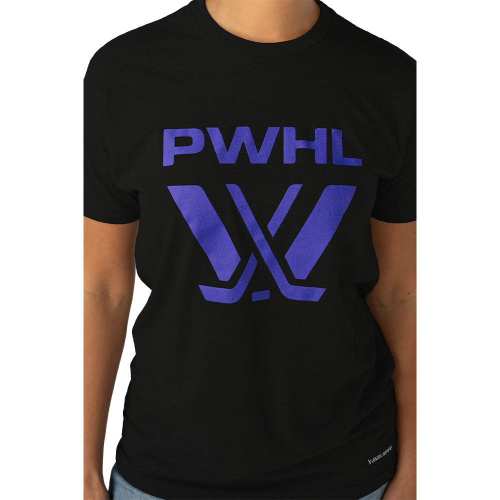 BAUER PWHL LEAGUE WOMEN'S BLACK T SHIRT