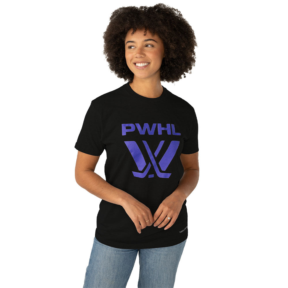 BAUER PWHL LEAGUE WOMEN'S BLACK T SHIRT