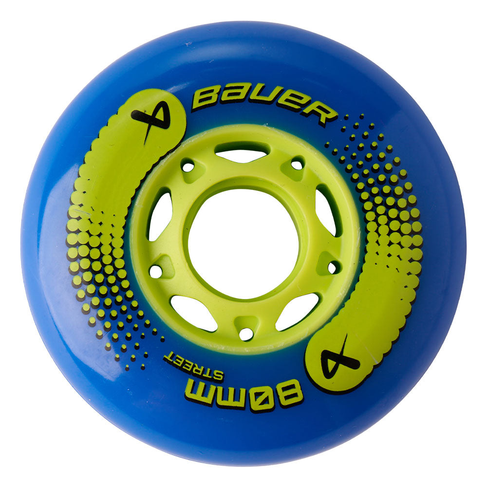 BAUER STREET 80MM/82A ROLLER HOCKEY WHEELS - 4 PACK