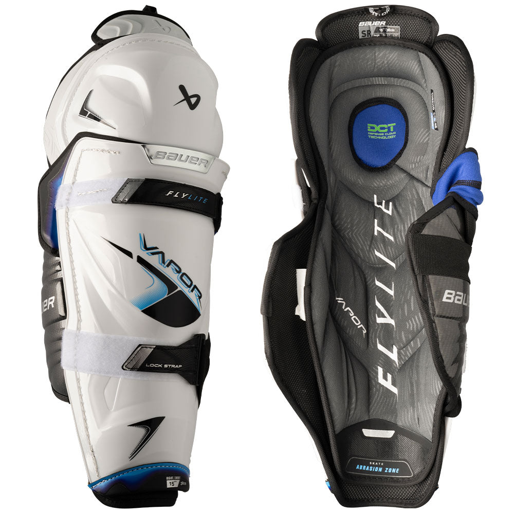 BAUER VAPOR FLYLITE JUNIOR HOCKEY SHIN PADS