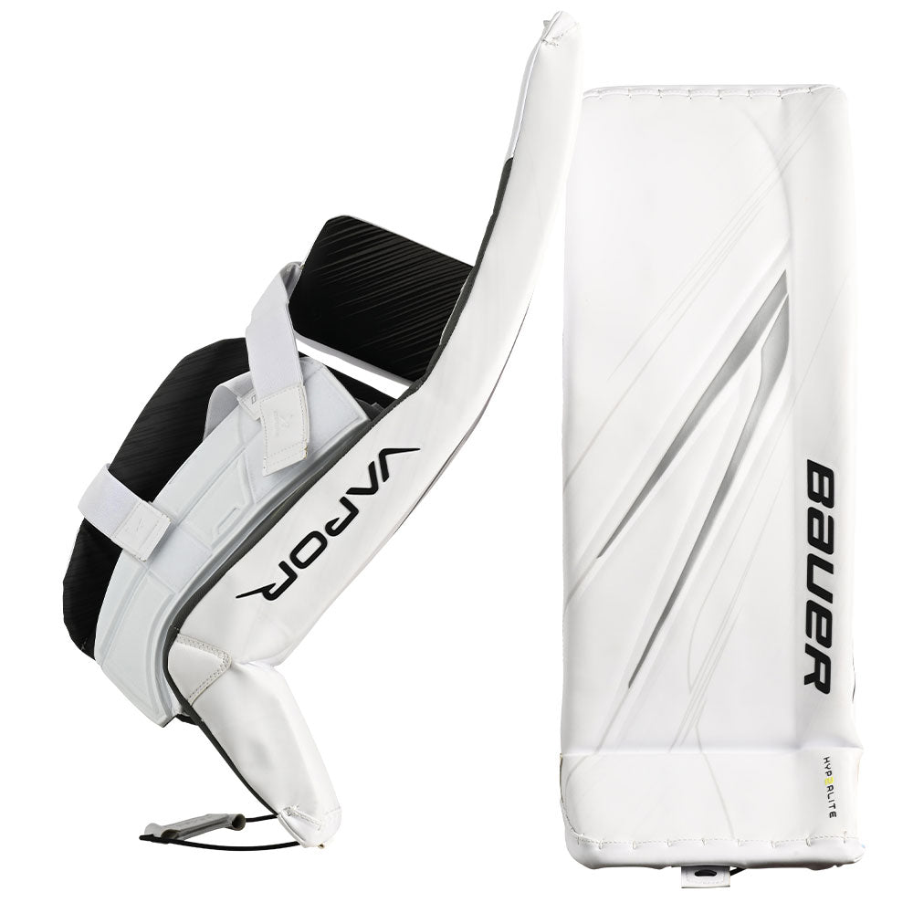 BAUER VAPOR HYPERLITE 2 SENIOR WHITE GOALIE PADS