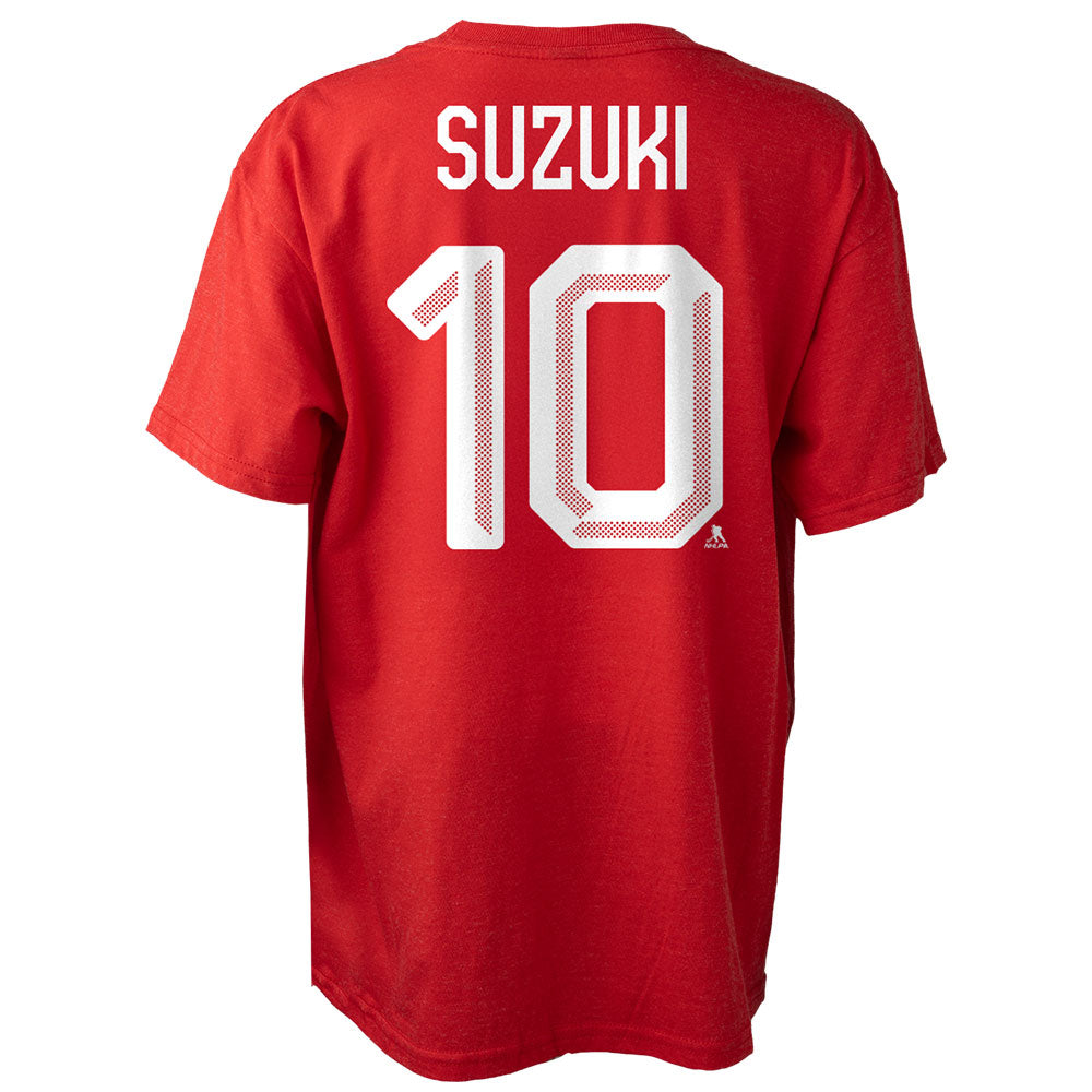 Bauer X Hockey Canada® Nick Suzuki Name And Number Youth Red T Shirt