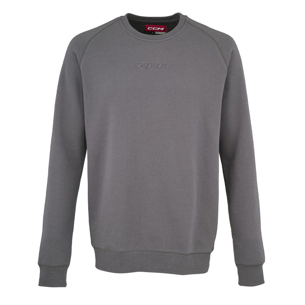 CCM YOUTH CORE GREY FLEECE CREWNECK