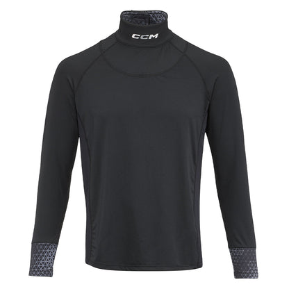 CCM CUT PROTECTION NECK GUARD SENIOR COMPRESSION LONG SLEEVE SHIRT