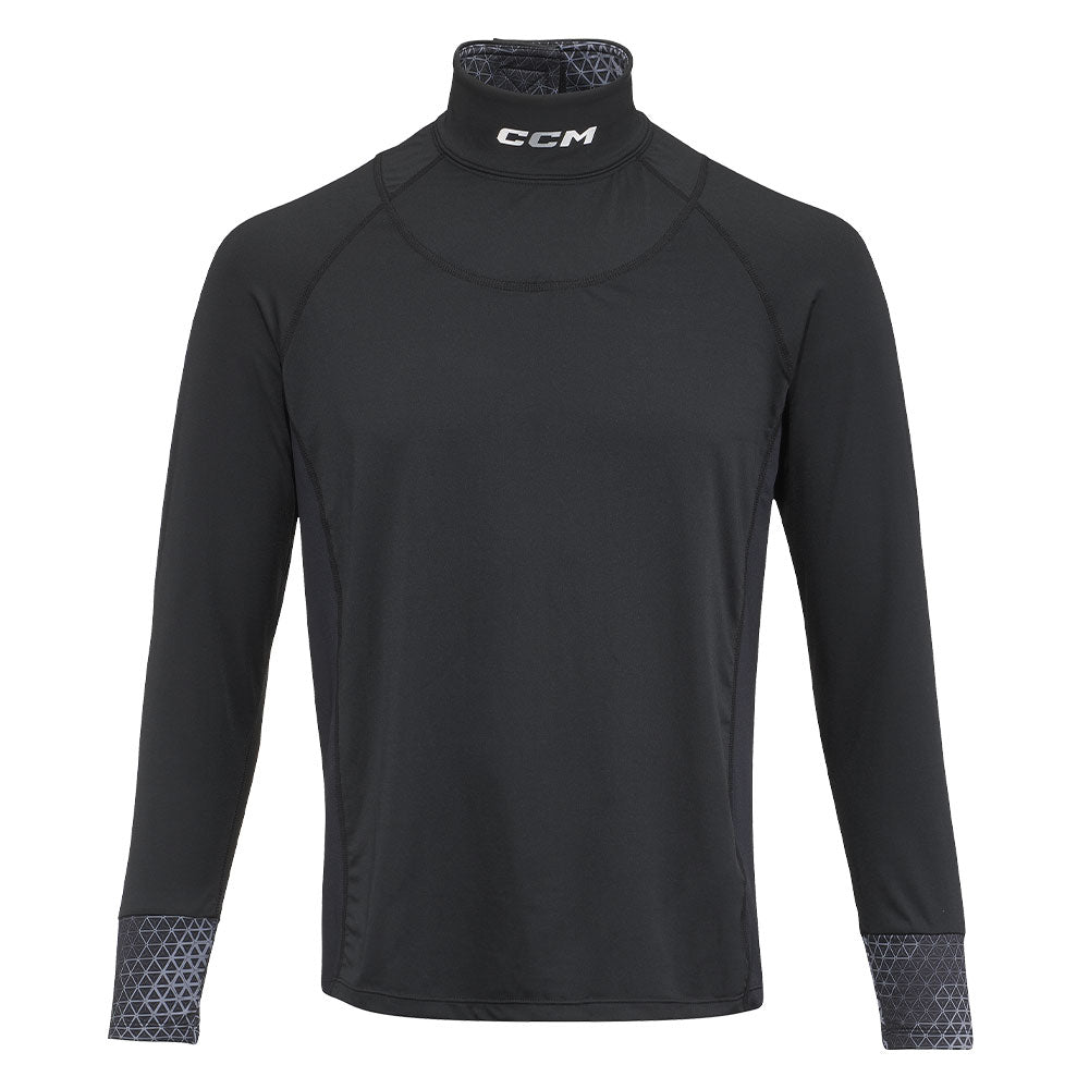 CCM Cut Protection Neck Guard Senior Compression Long Sleeve Shirt