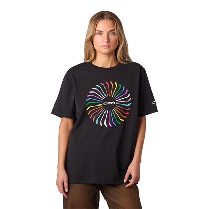 CCM PRIDE ADULT BLACK T SHIRT
