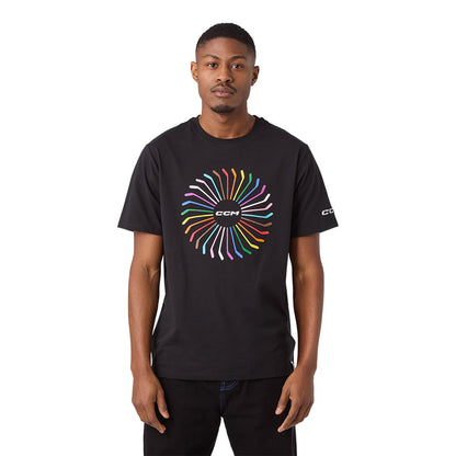 CCM PRIDE ADULT BLACK T SHIRT