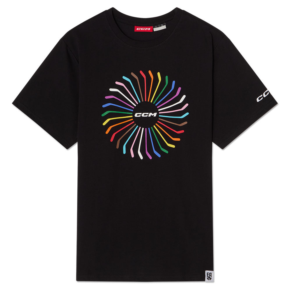 CCM PRIDE ADULT BLACK T SHIRT