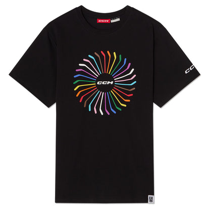CCM PRIDE ADULT BLACK T SHIRT