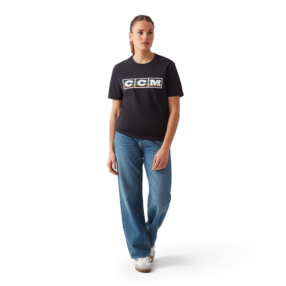 CCM PRIDE ADULT BLACK T SHIRT