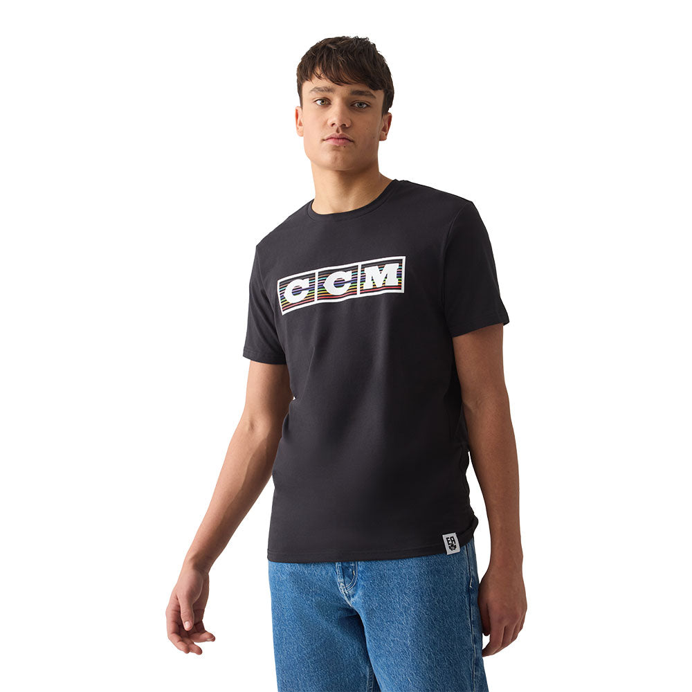 CCM PRIDE ADULT BLACK T SHIRT