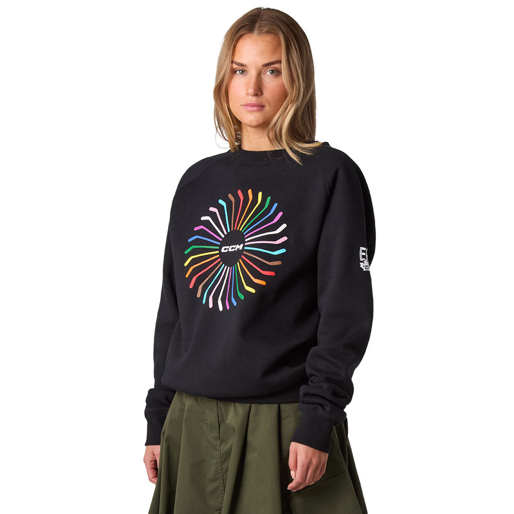 CCM PRIDE ADULT FLEECE CREW SHIRT