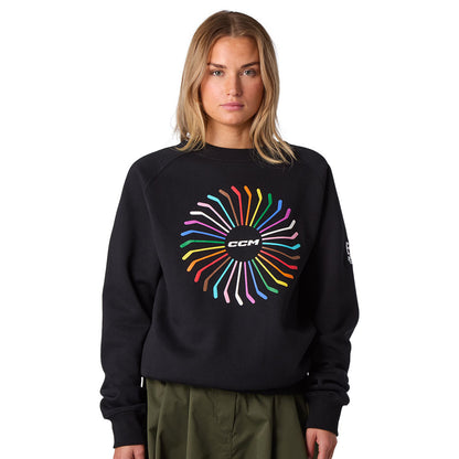 CCM PRIDE ADULT FLEECE CREW SHIRT