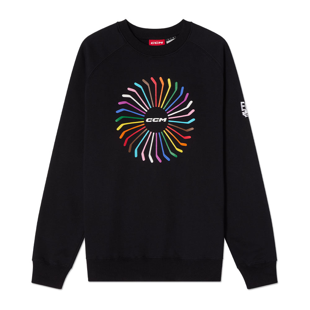 CCM PRIDE ADULT FLEECE CREW SHIRT