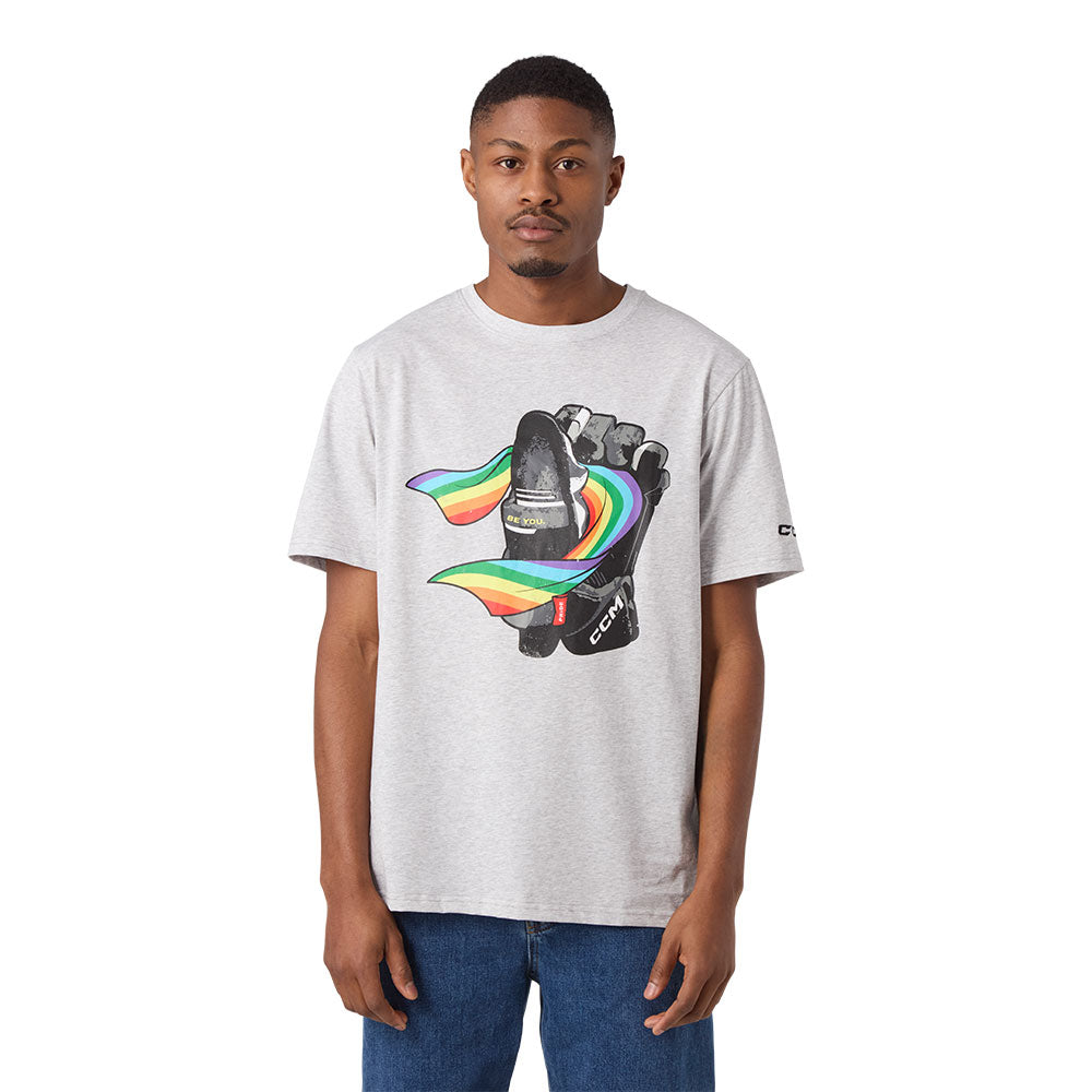 CCM PRIDE ADULT GREY T SHIRT