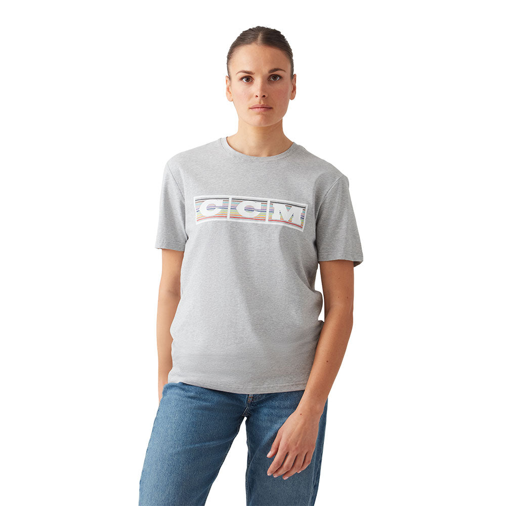 CCM PRIDE ADULT GREY T SHIRT
