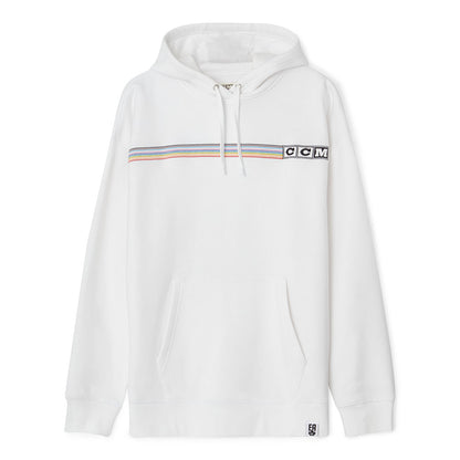 CCM PRIDE DROPPED SHOULDER ADULT WHITE HOODIE