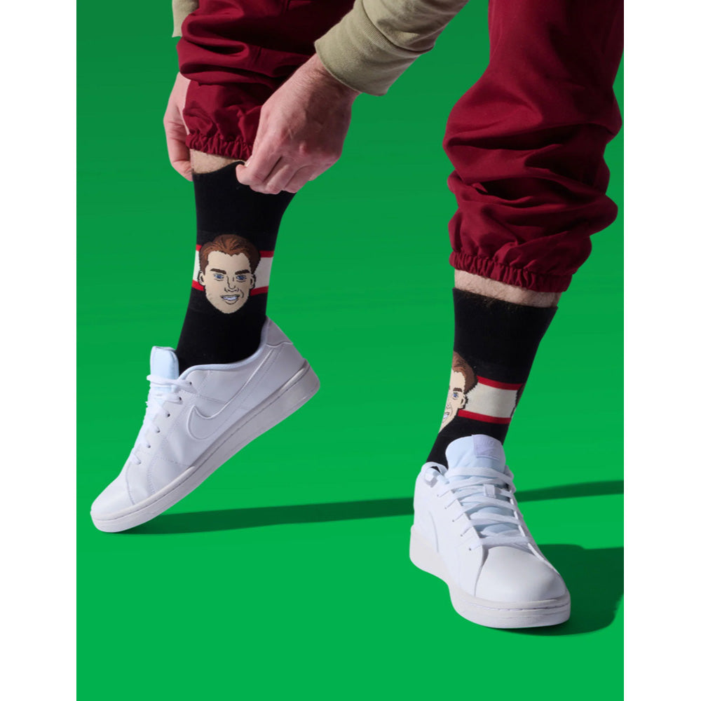 MAJOR LEAGUE SOCKS CHICAGO BLACKHAWKS CONNOR BEDARD RETRO SOCKS