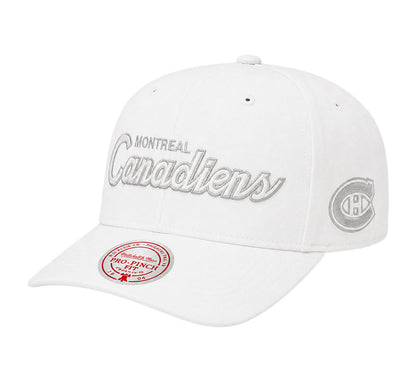 Mitchell & Ness Montreal Canadiens Crispy Scripty White Snapback Hat